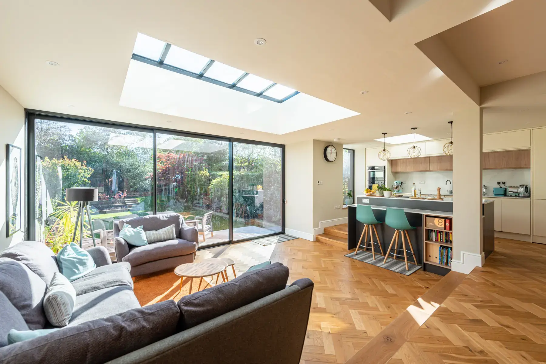 Modernhouse extension with feature windows interio